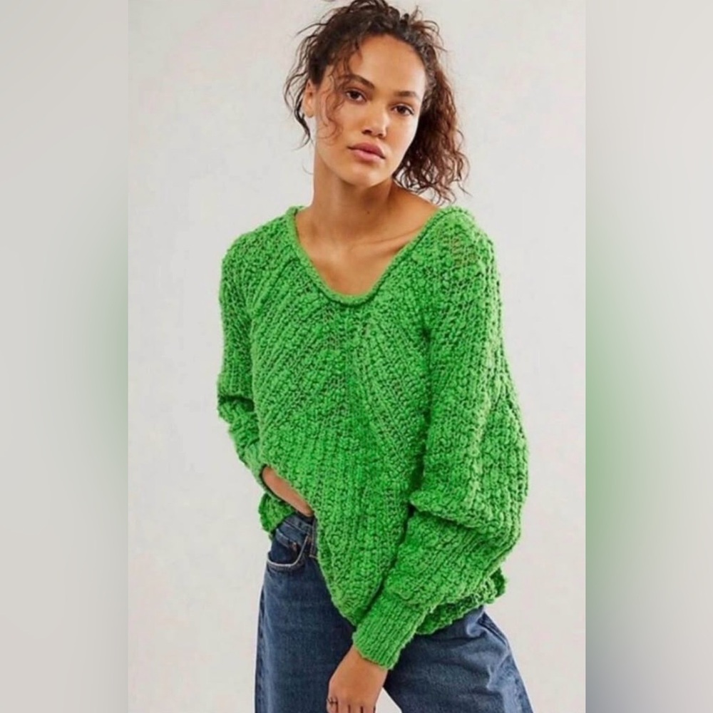 Free People In a Swirl Pullover Sweater